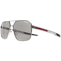 Prada Sport Sunglasses PS55WS 1BC07F Silver Light Grey Silver Mirror