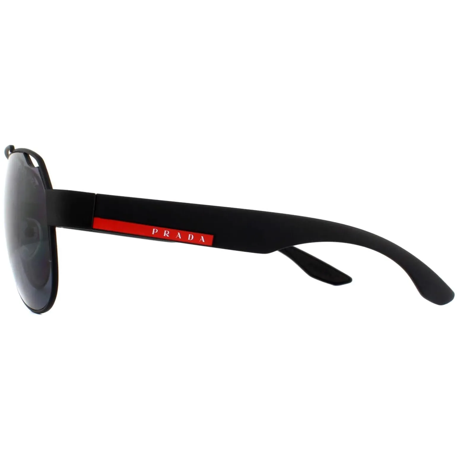Prada Sport Sunglasses PS57US DG05Z1 Black Rubber Grey Polarized