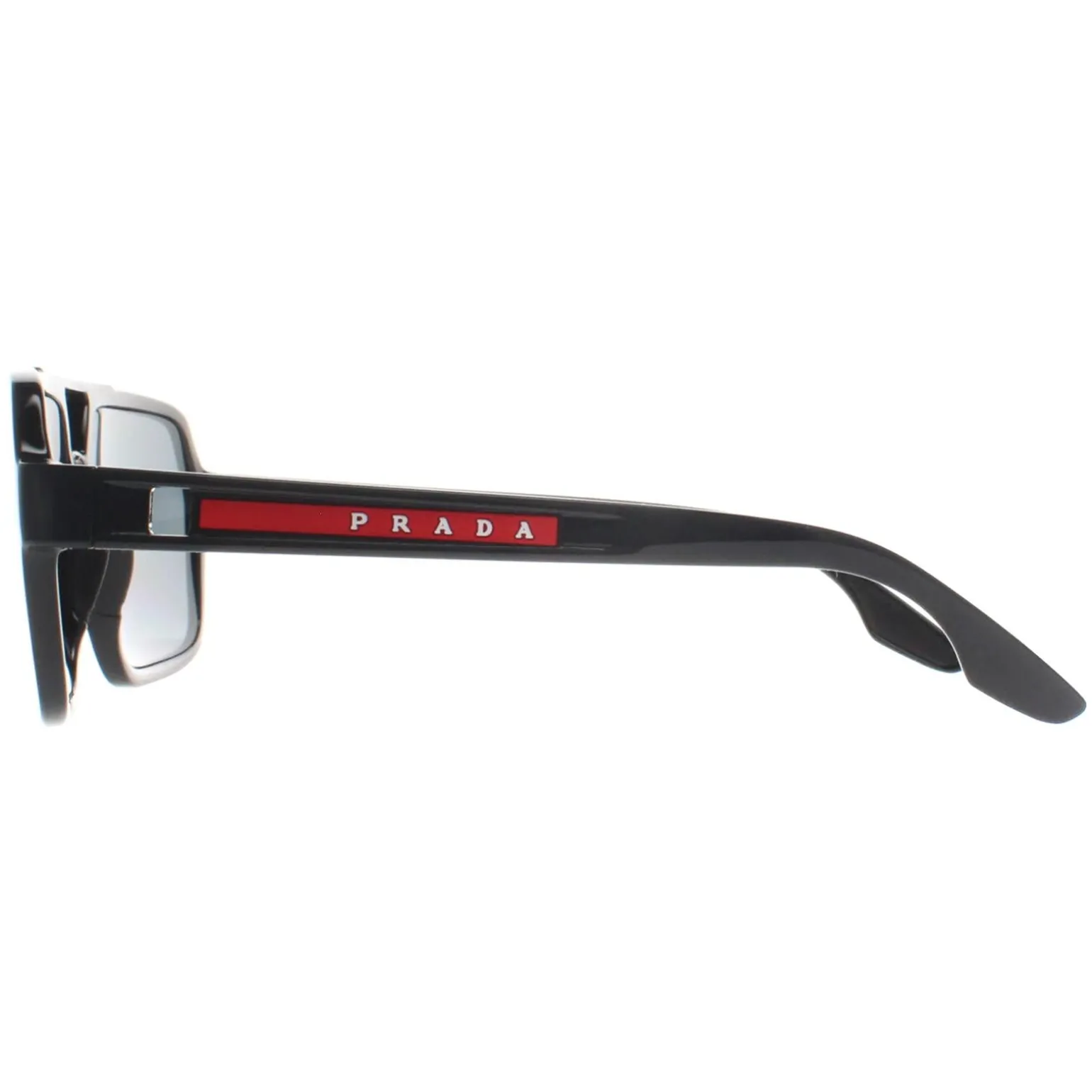 Prada Sport Sunglasses PS01XS 1AB02G Black Dark Grey Polarized