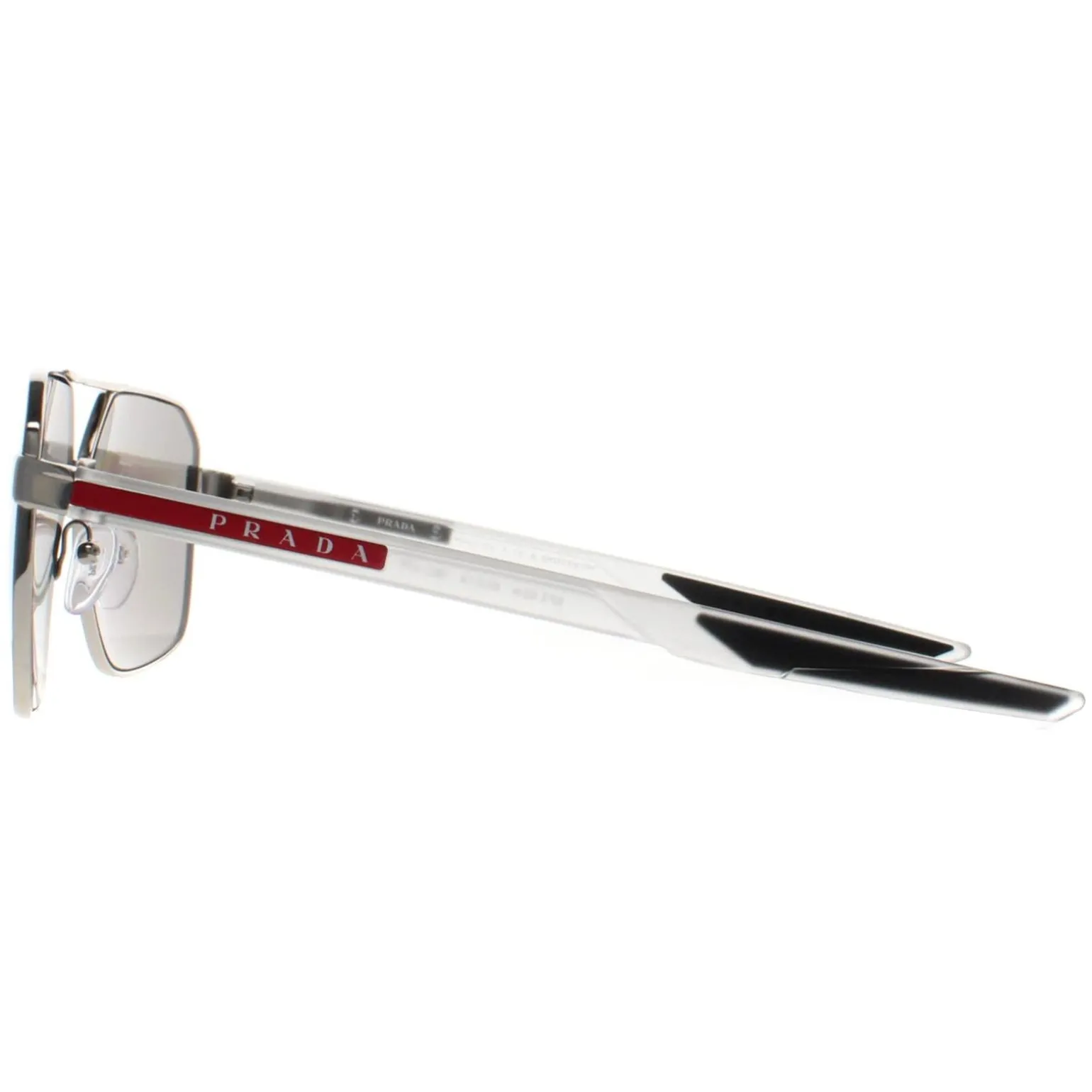 Prada Sport Sunglasses PS55WS 1BC07F Silver Light Grey Silver Mirror
