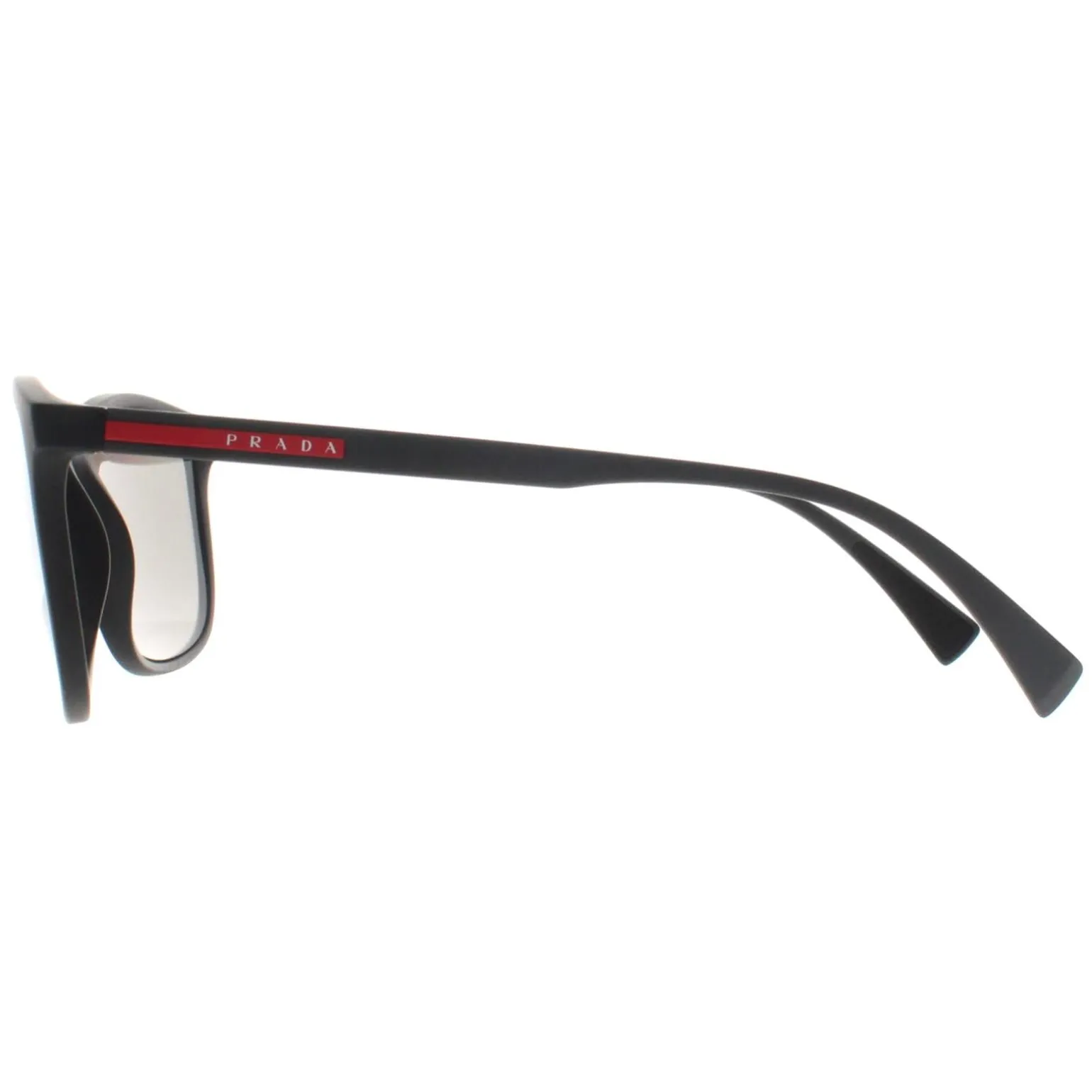 Prada Sport Sunglasses PS01TS DG02B0 Black Rubber Light Grey Silver Mi