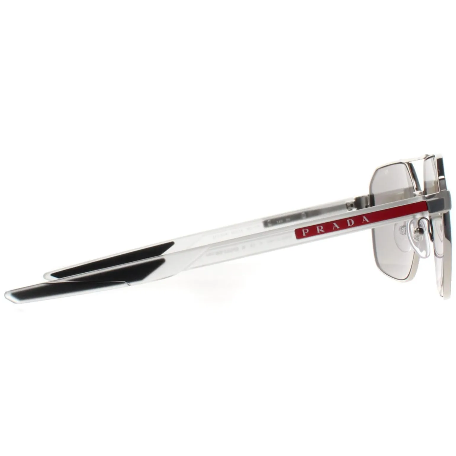 Prada Sport Sunglasses PS55WS 1BC07F Silver Light Grey Silver Mirror