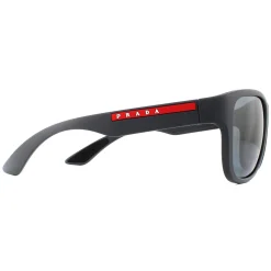 Prada Sport Sunglasses PS01US UFK5L0 Grey Rubber Dark Grey Mirror