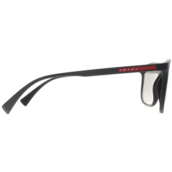 Prada Sport Sunglasses PS01TS DG02B0 Black Rubber Light Grey Silver Mi