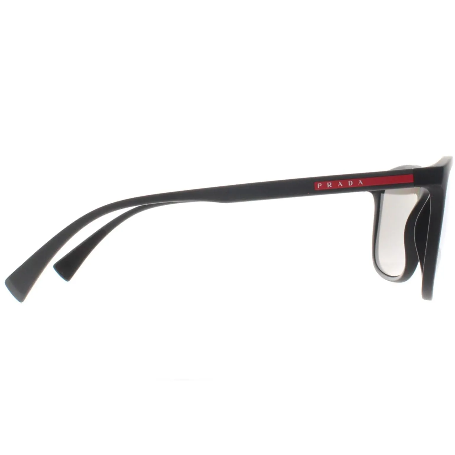 Prada Sport Sunglasses PS01TS DG02B0 Black Rubber Light Grey Silver Mi