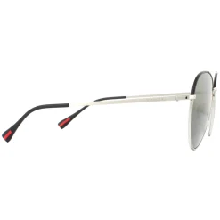 Prada Sport Sunglasses 50SS GAQ5X1 Silver Black Green Polarized