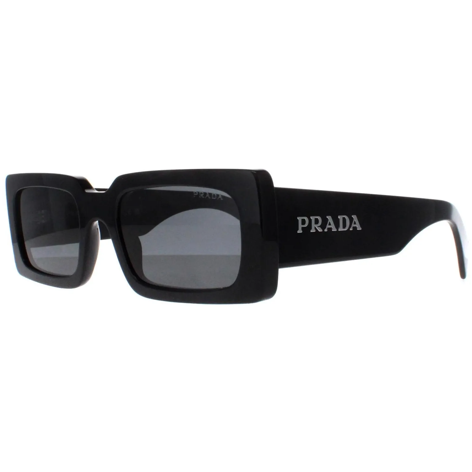 Prada Sunglasses PRA07S 1AB5S0 Black Dark Grey
