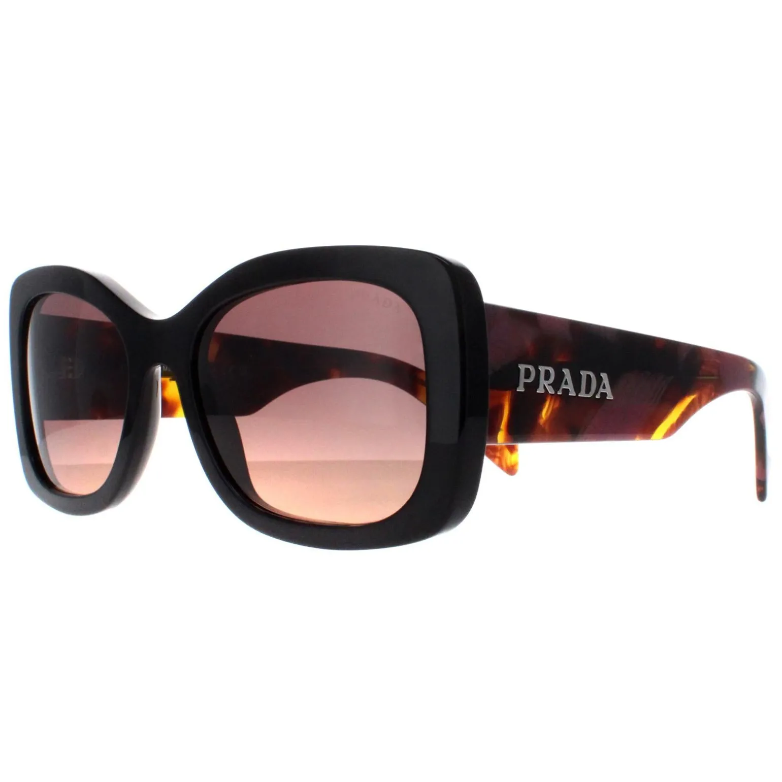 Prada Sunglasses PRA08S 12O50C Mahogany Brown Gradient