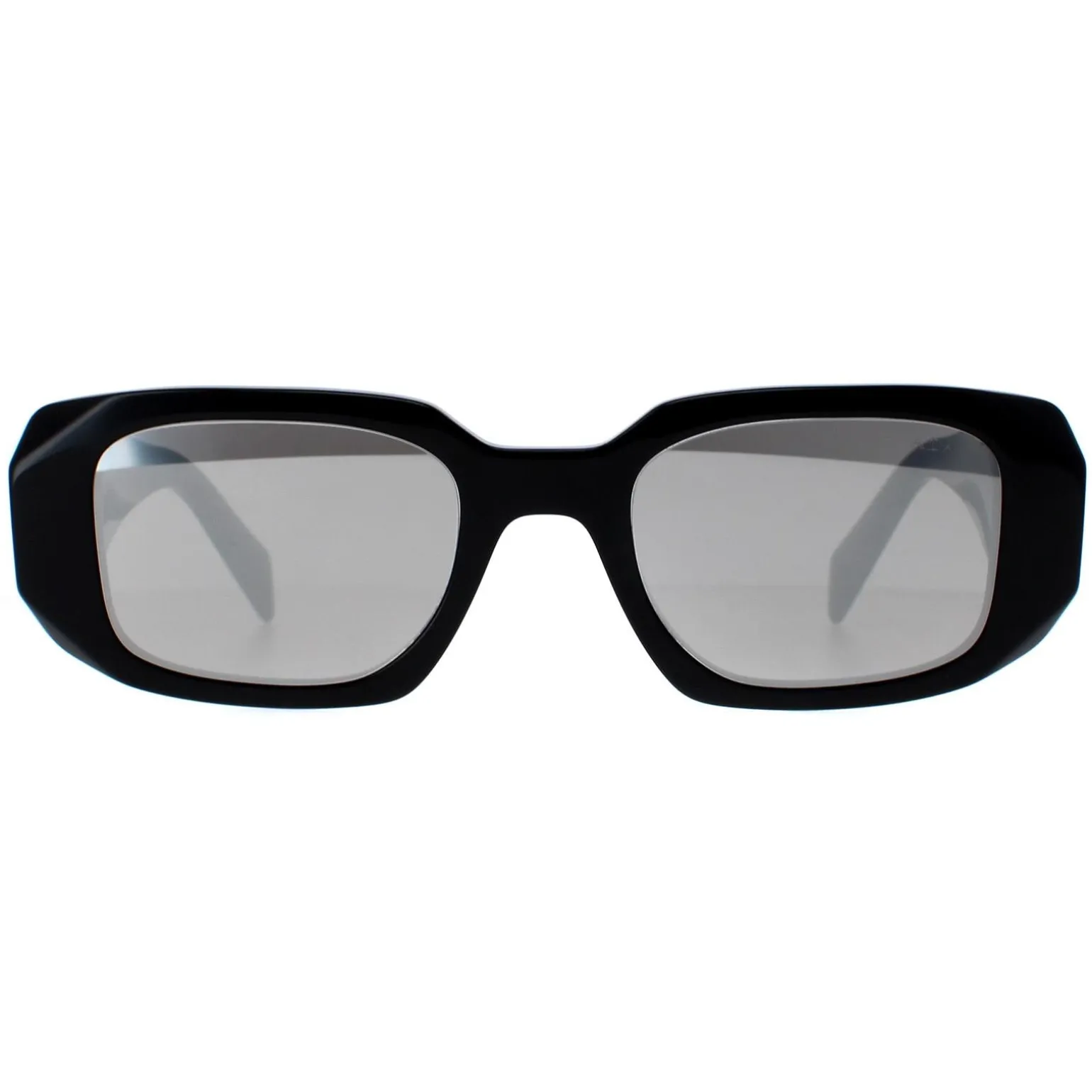 Prada Sunglasses PR17WS 1AB2B0 Black Light Grey Mirror Silver