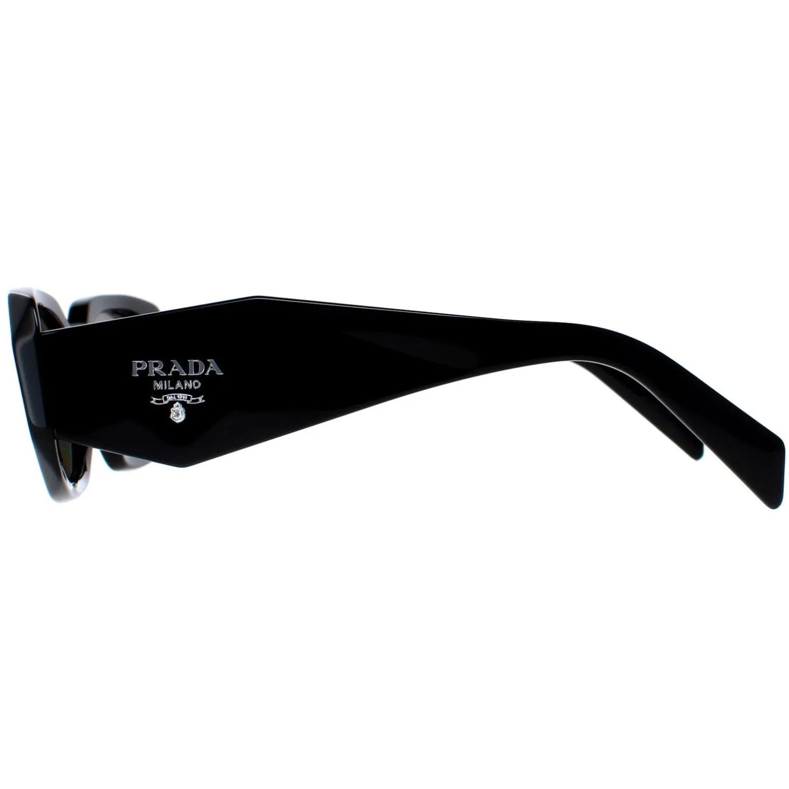 Prada Sunglasses PR17WS 1AB2B0 Black Light Grey Mirror Silver