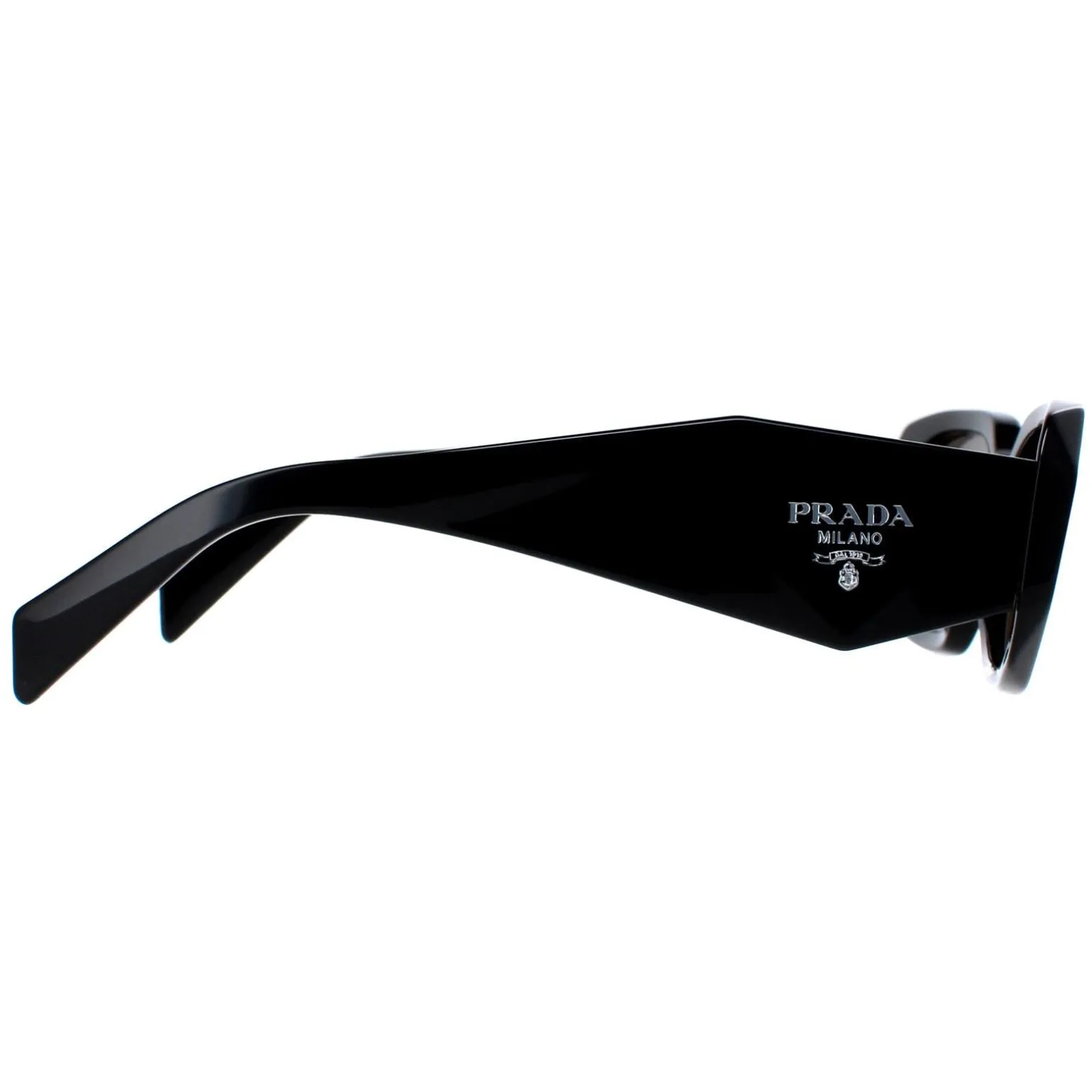 Prada Sunglasses PR17WS 1AB2B0 Black Light Grey Mirror Silver