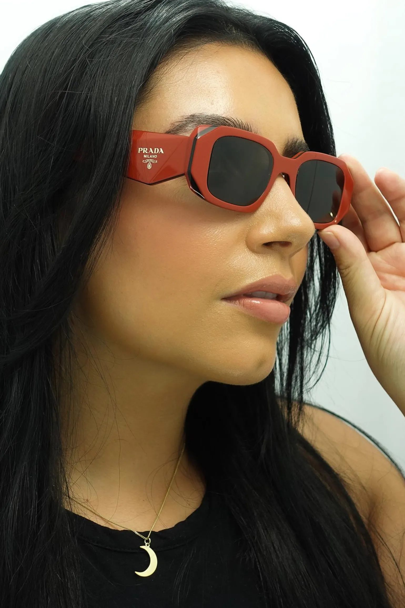 Prada Sunglasses PR17WS 12N5S0 Orange Black Dark Grey