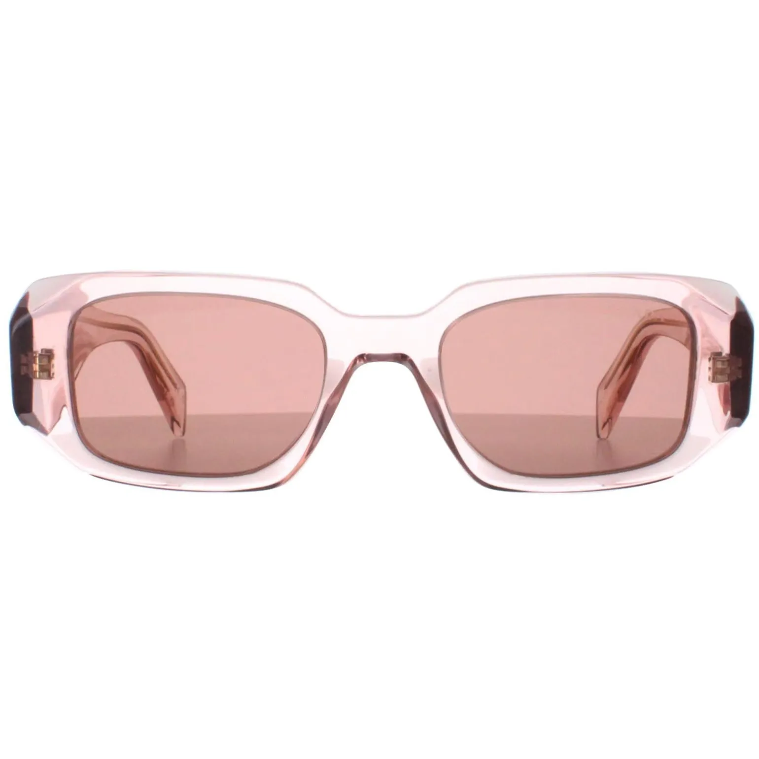 Prada Sunglasses PR17WS 19Q10D Transparent Peach Light Brown
