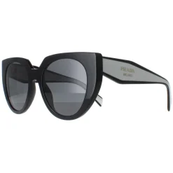 Prada Sunglasses PR14WS 09Q5S0 Black and Talc Dark Grey