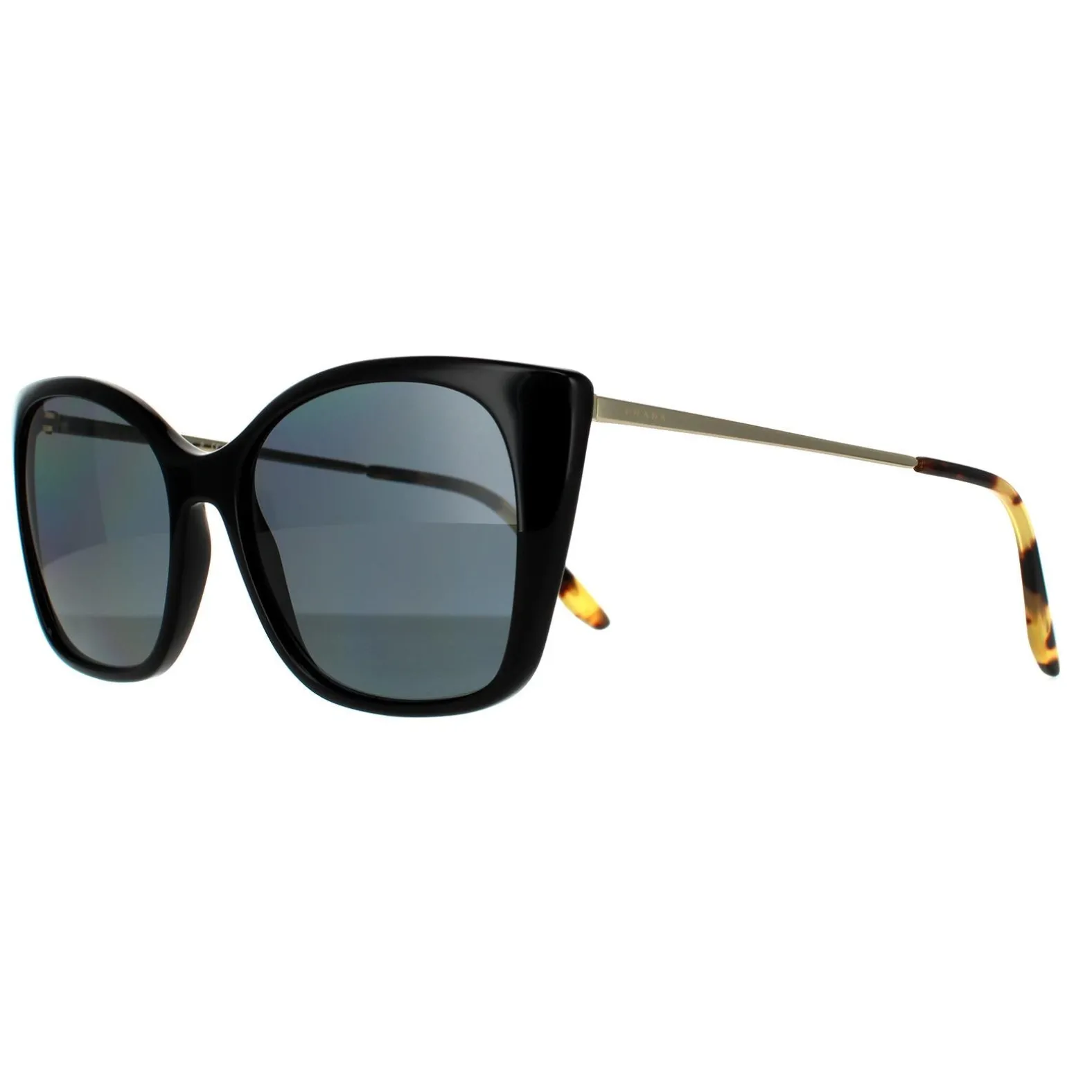 Prada Sunglasses PR12XS 1AB5Z1 Black Dark Grey Polarized
