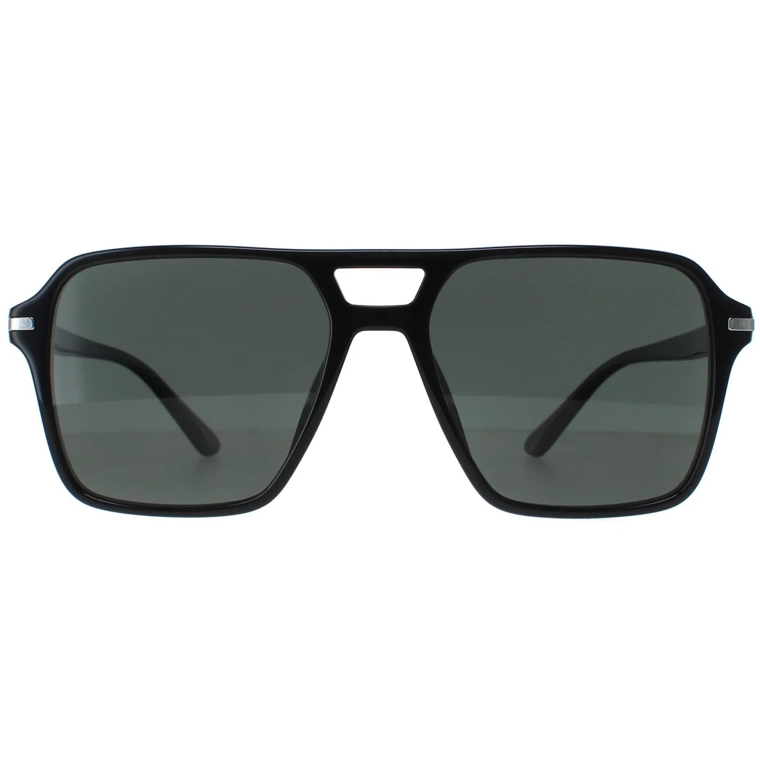 Prada Sunglasses PR20YS 1AB03R Black Green Polarized