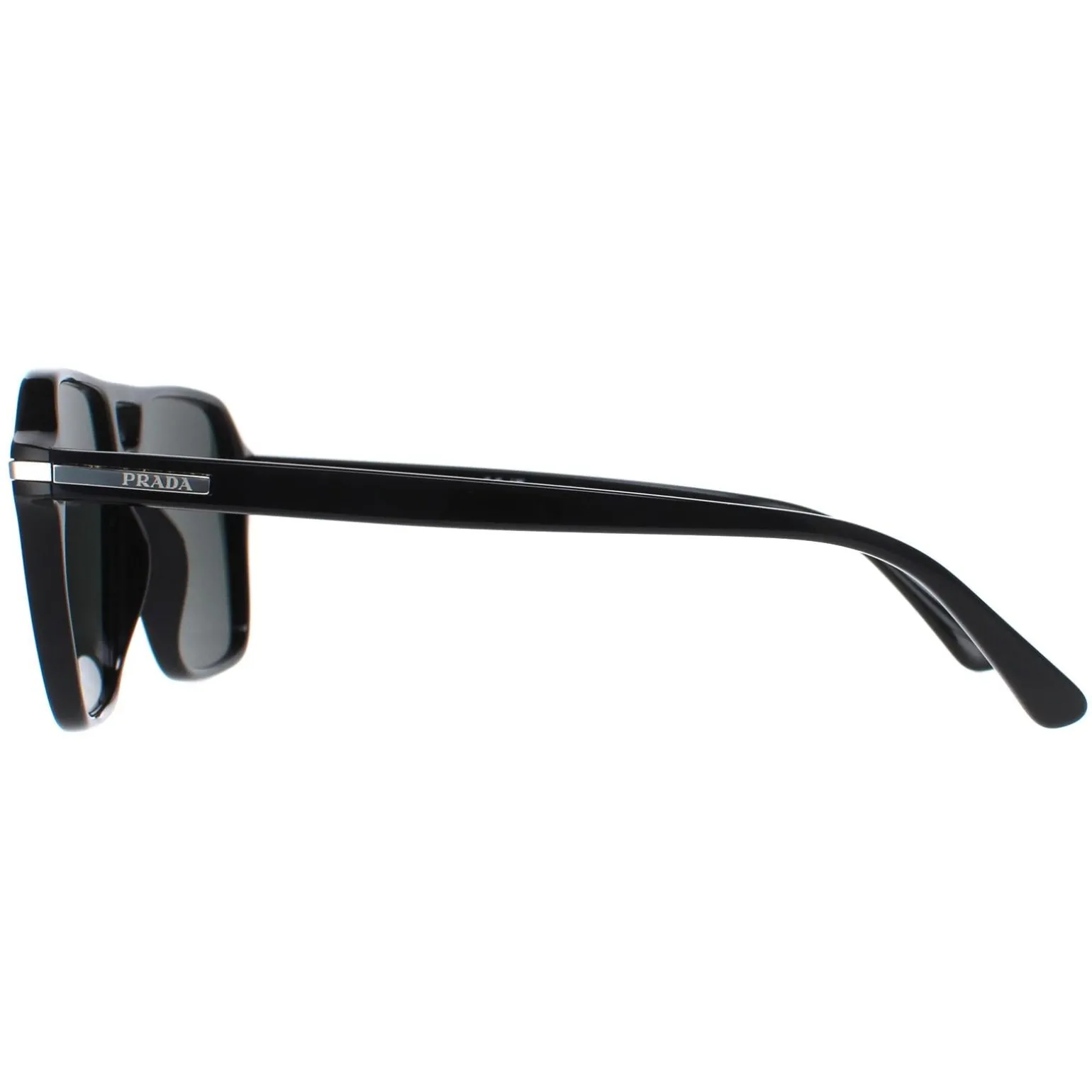 Prada Sunglasses PR20YS 1AB03R Black Green Polarized