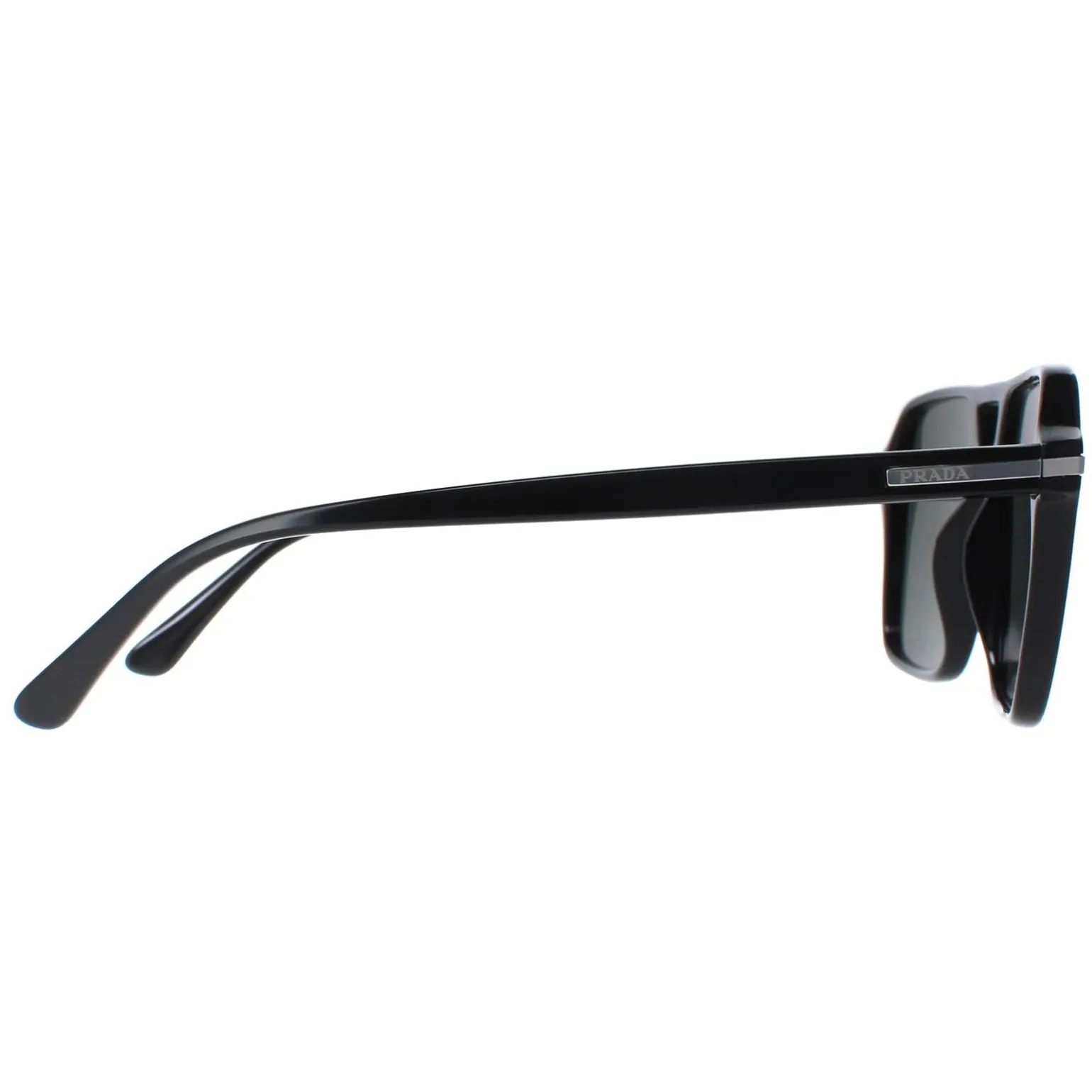 Prada Sunglasses PR20YS 1AB03R Black Green Polarized