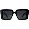 Prada Sunglasses PR23YS 1AB5S0 Black Dark Grey