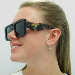Prada Sunglasses PR23YS 1AB5S0 Black Dark Grey