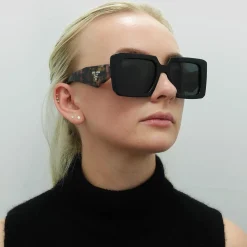 Prada Sunglasses PR23YS 1AB5S0 Black Dark Grey