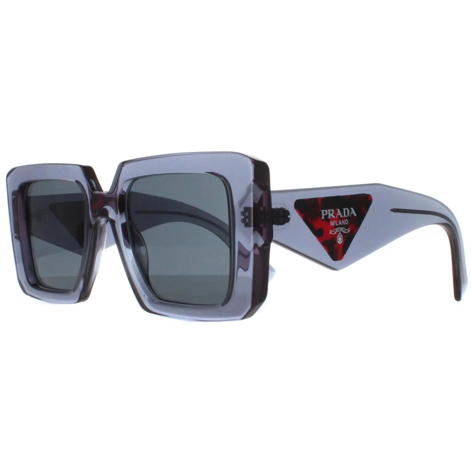 Prada Sunglasses PR23YS 19O70B Transparent Graphite Dark Grey