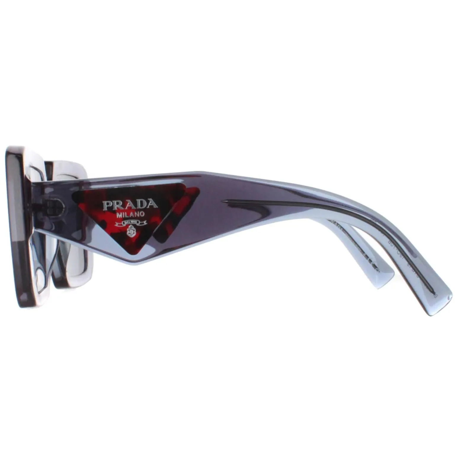 Prada Sunglasses PR23YS 19O70B Transparent Graphite Dark Grey