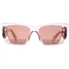 Prada Sunglasses PR08YS 19Q10D Transparent Peach Light Brown