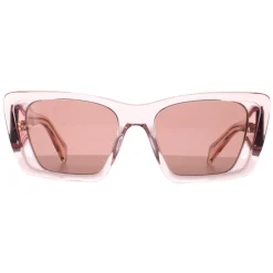 Prada Sunglasses PR08YS 19Q10D Transparent Peach Light Brown