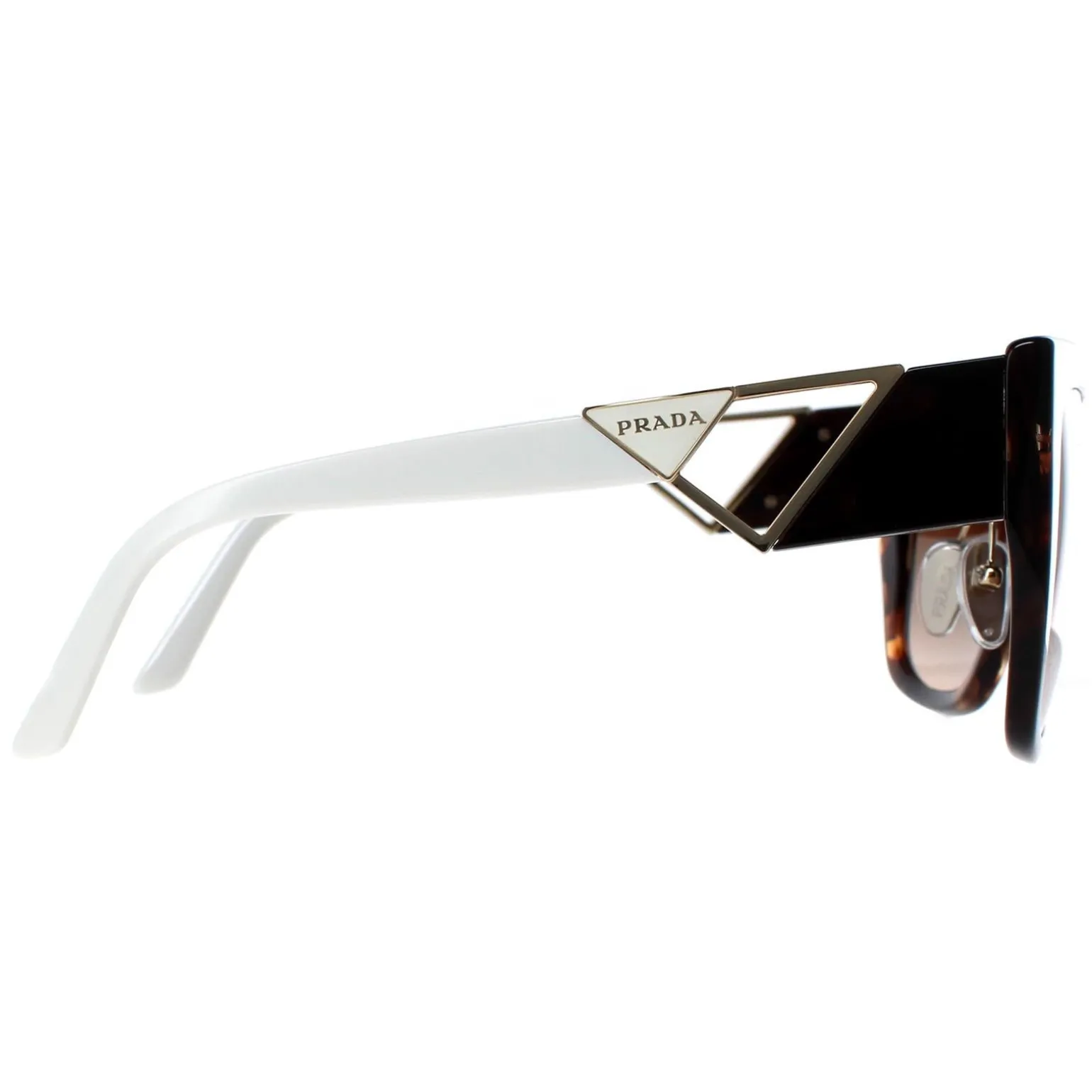 Prada Sunglasses PR21YS 07R6S1 Caramel Tortoise and White Brown Gradie