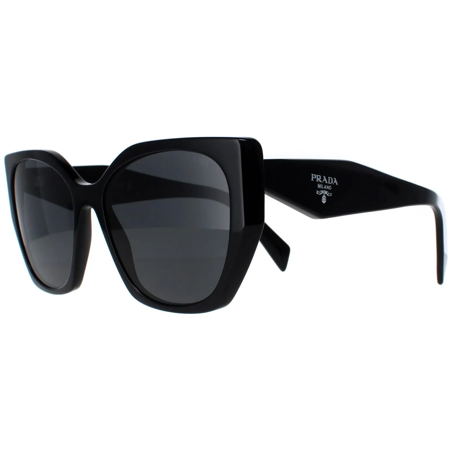 Prada Sunglasses PR19ZS 1AB5S0 Black Dark Grey