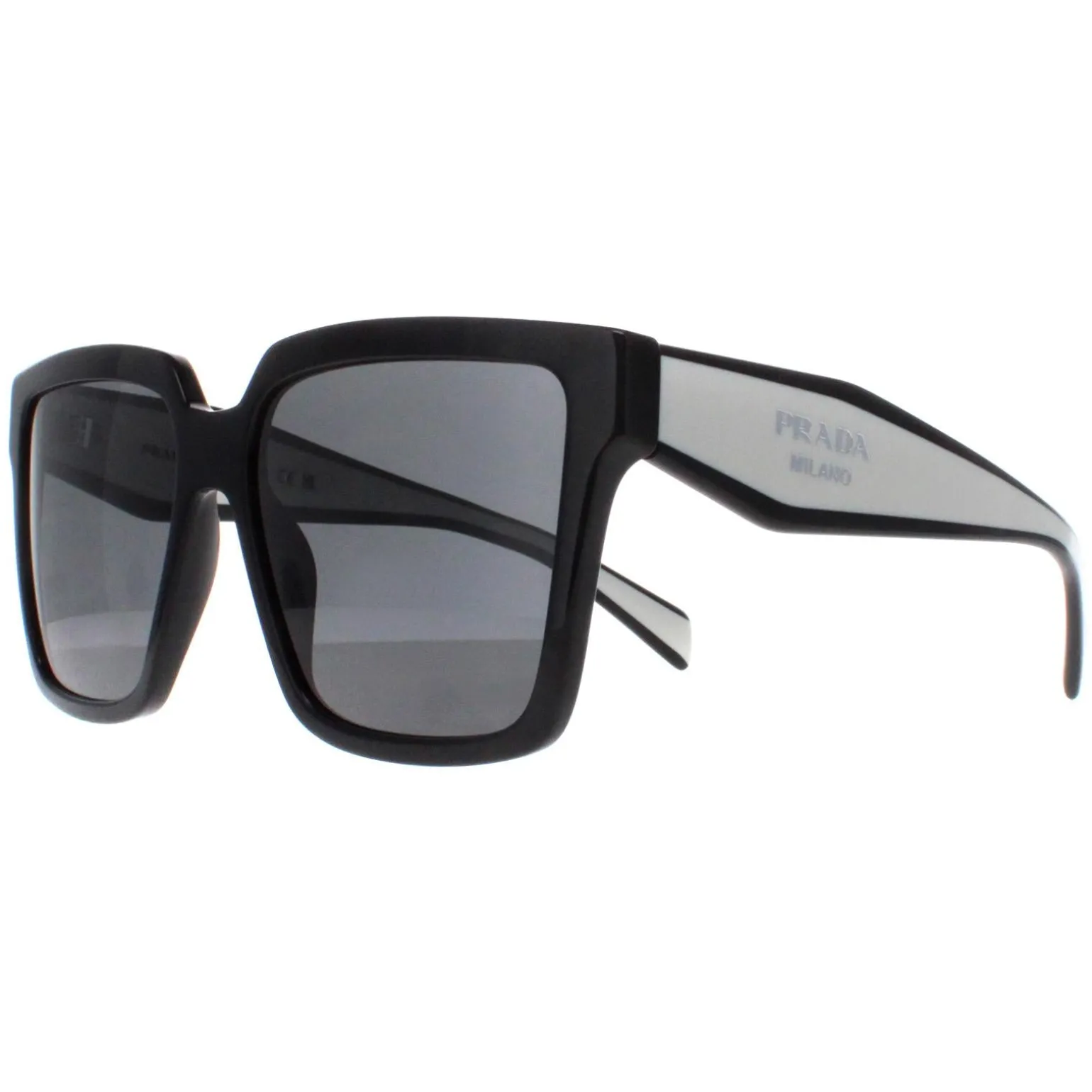 Prada Sunglasses PR24ZS 1AB5S0 Black Dark Grey