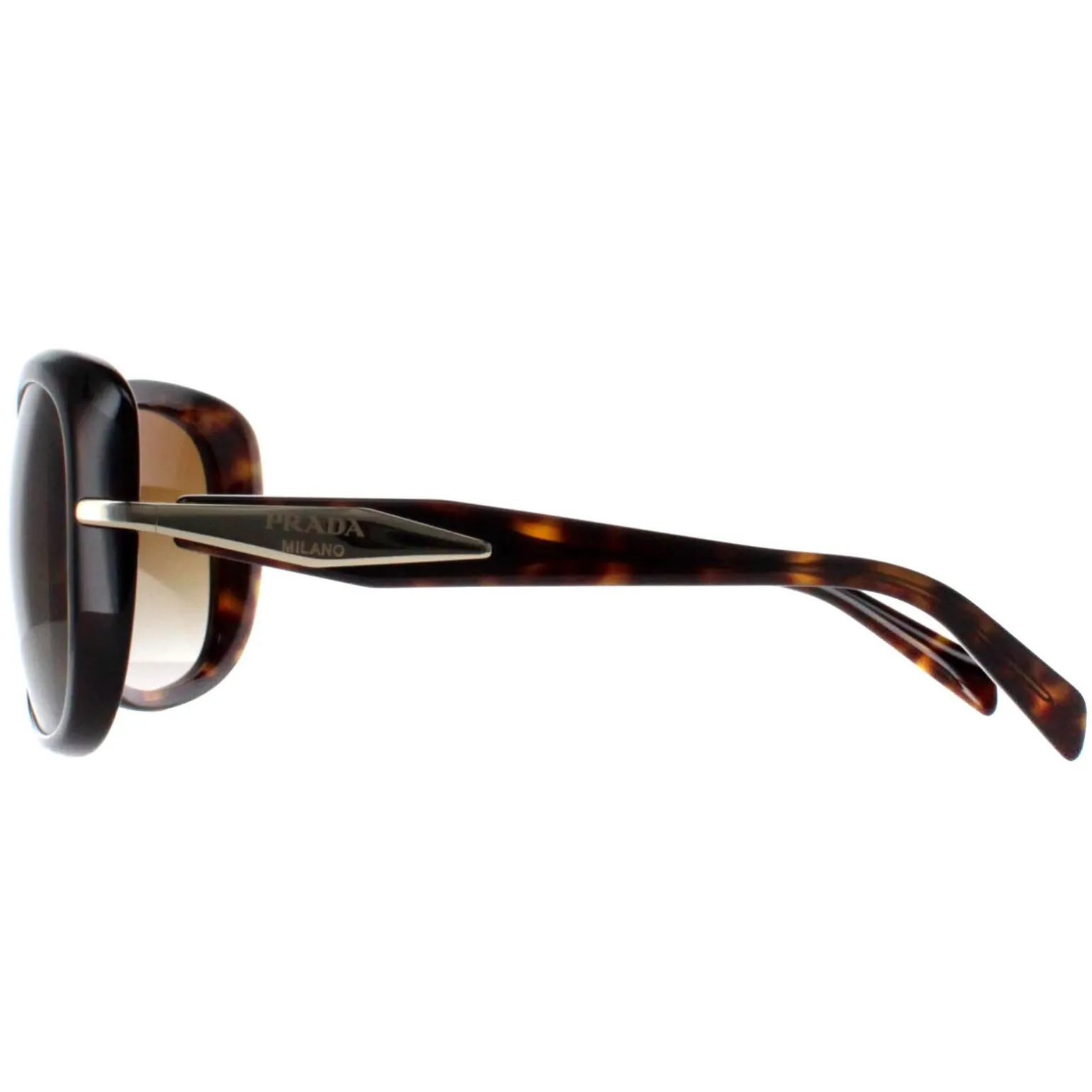 Prada Sunglasses PR04ZSF 2AU6E1 Tortoise Brown Gradient Polarized