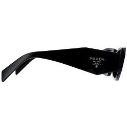 Prada Symbole Sunglasses - Women Luxury Rectangle PR17WS 1AB5S0 - Blac