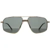 Prive Revaux Sunglasses Rico J5G UC Champagne Gold Green