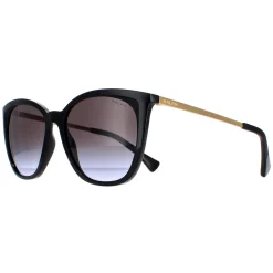 Ralph by Ralph Lauren Sunglasses RA5280 50018G Shiny Black Grey Gradie