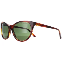 Ralph Lauren Sunglasses RL8186 500771 Shiny Striped Havana Bottle Gree