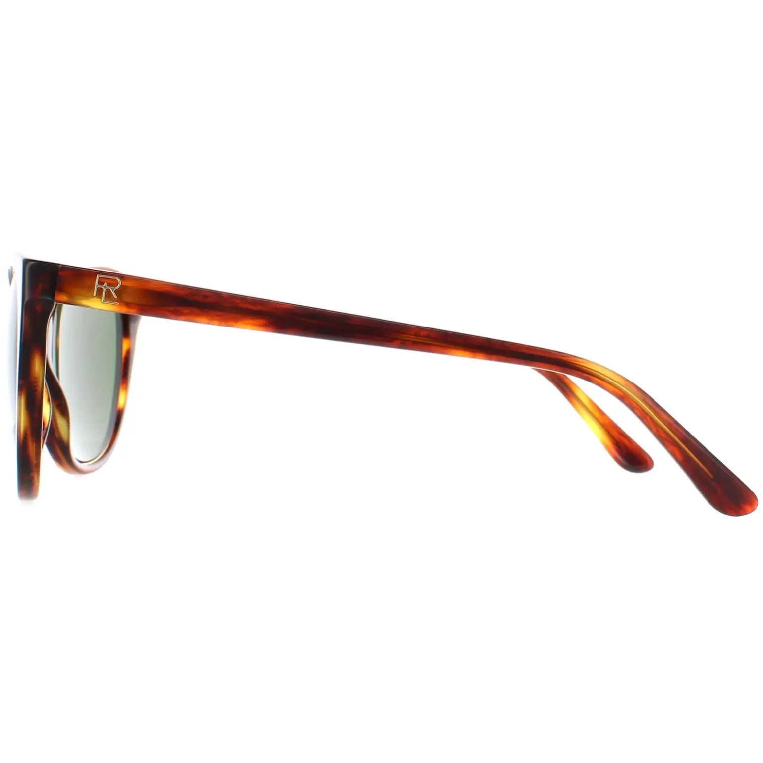 Ralph Lauren Sunglasses RL8186 500771 Shiny Striped Havana Bottle Gree