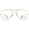 Ray-Ban Glasses Frames 6489 Aviator 2945 Gold Top on Havana 58mm Mens