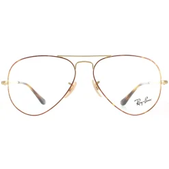Ray-Ban Glasses Frames 6489 Aviator 2945 Gold Top on Havana 58mm Mens