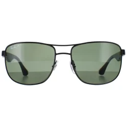 Ray-Ban Sunglasses 3533 002/9A Black & Transparent Green Polarized