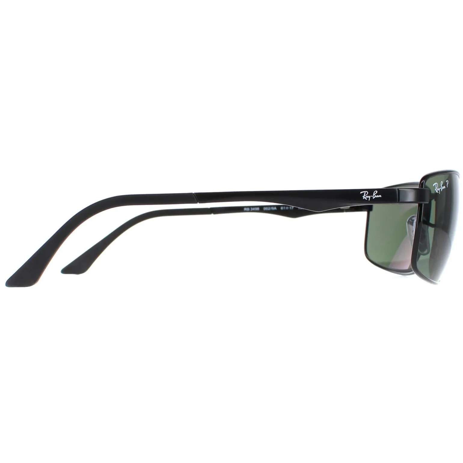Ray-Ban Sunglasses 3498 002/9A Black Polarized Green