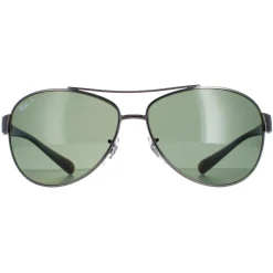 Ray-Ban Sunglasses 3386 Gunmetal Polarized Green 004/9A 63mm
