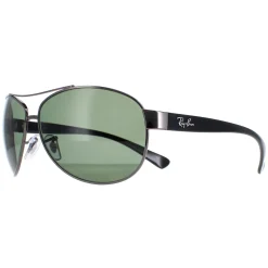 Ray-Ban Sunglasses 3386 Gunmetal Polarized Green 004/9A 63mm