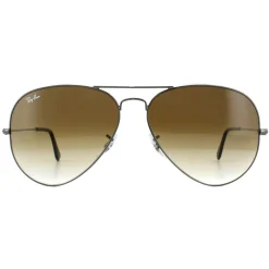 Ray-Ban Sunglasses Aviator RB3025 Gunmetal Brown Gradient 004/51 Large