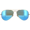 Ray-Ban Sunglasses Aviator 3025 112/4L Matt Gold Blue Mirror Polarized