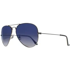 Ray-Ban Sunglasses Aviator 3025 Gunmetal Polarized Blue Gradient Grey