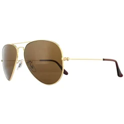 Ray-Ban Sunglasses Aviator 3025 Gold Brown Polarized 001/57