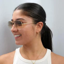 Ray-Ban Sunglasses Aviator Metal II RB3689 914751 Gold Brown Gradient