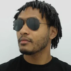 Ray-Ban Sunglasses Aviator 3025 002/48 Polished Black Black Polarized